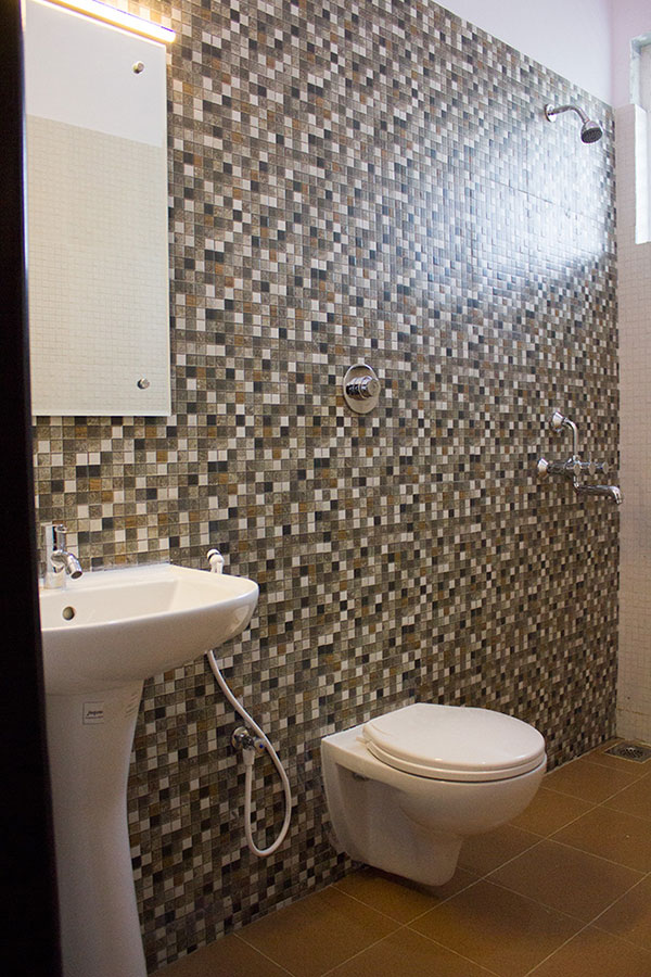 bathroom & toilets at Anjuna plaza, Anjuna, Goa